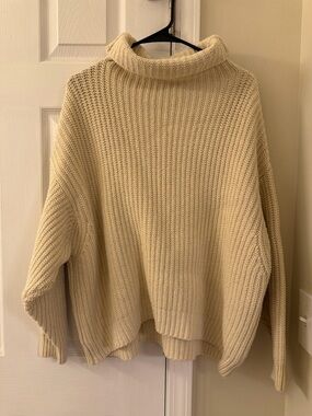Free People Oversized Chunky Knit Turtleneck Sweater